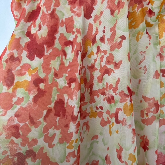 Gilligan O'Malley Nightgown Size Medium Sheer Slip Dress Y2K Watercolor Floral - Picture 6 of 6